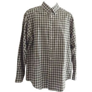 Turnbury Shirt Men's Medium Dark Green White Plaid NEW Date Night